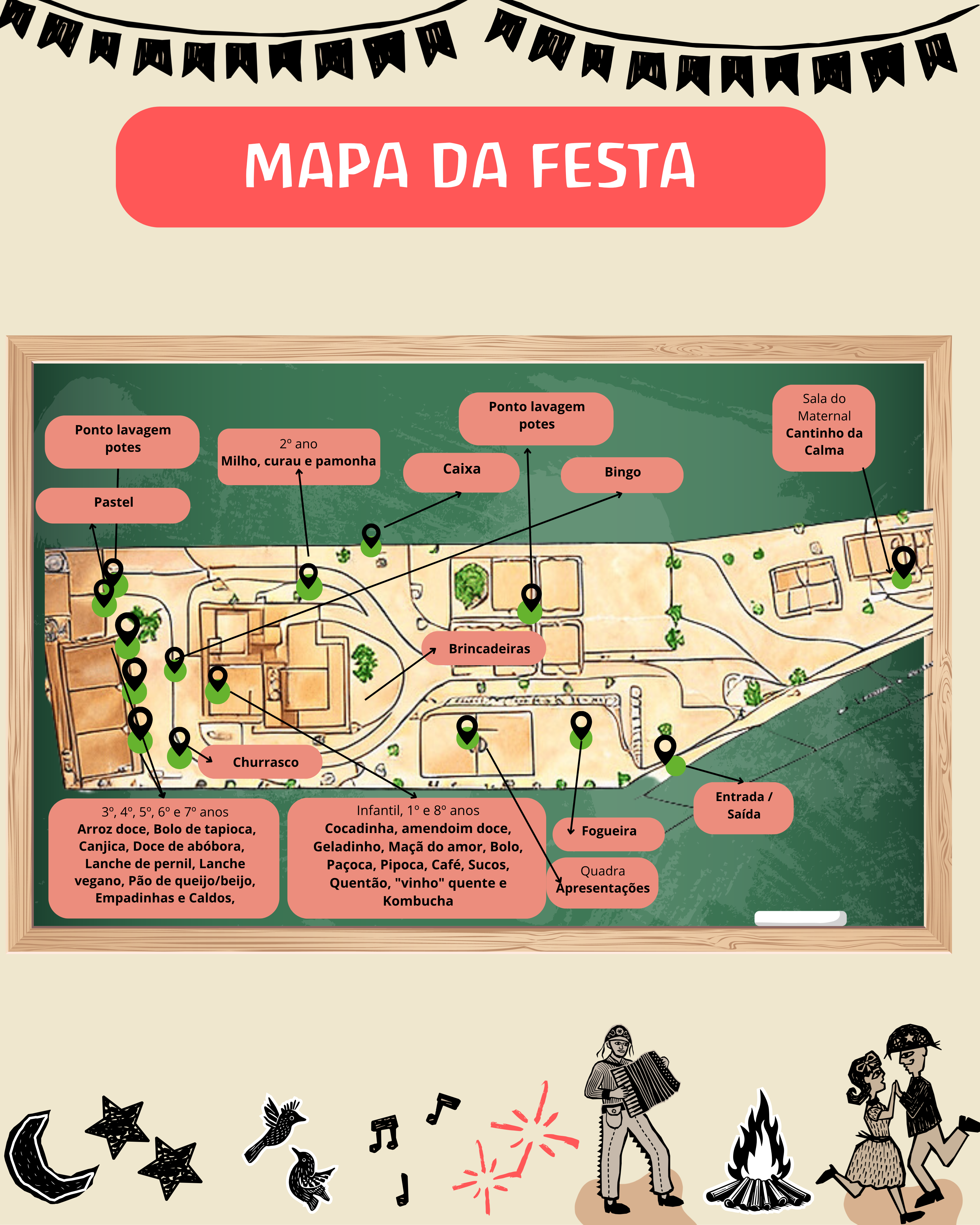 Mapa da Festa de São João 2026